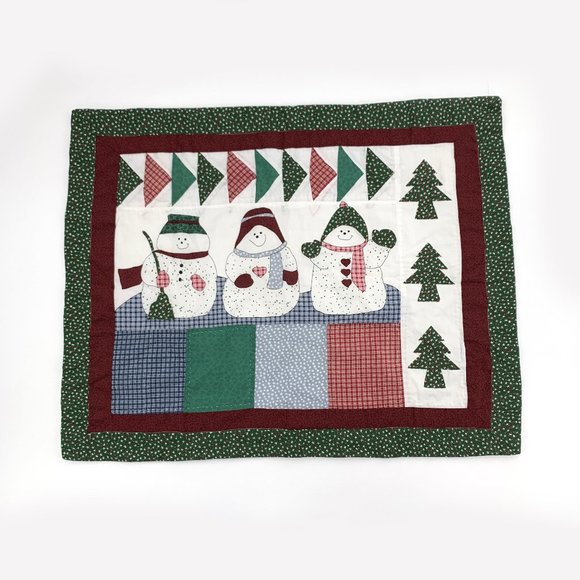 2 Vintage Style Christmas Holiday Snowman Pillow Cases Winter Gift Sleep Pillow - Picture 2 of 9